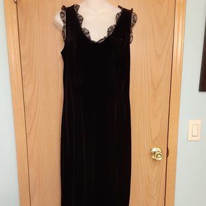 Velvet Little Black Sleeveless Dress